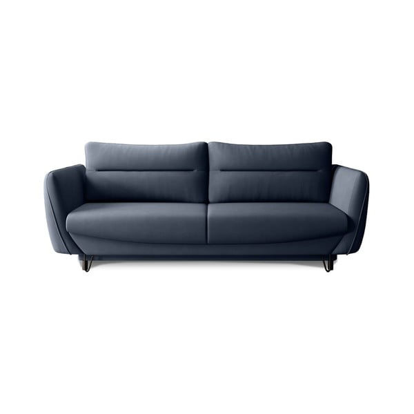 Plava sklopiva/s prostorom za odlaganje sofa od šenila 236 cm Silva – ELTAP
