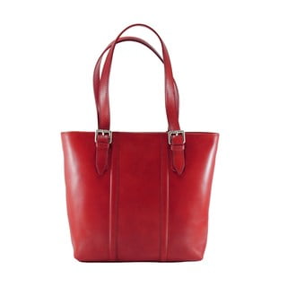 Crvena kožna torbica Chicca Borse Fiona