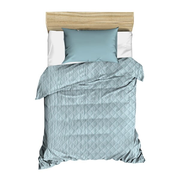 Svijetloplavi prošiveni prekrivač preko kreveta Amanda, 160 x 230 cm