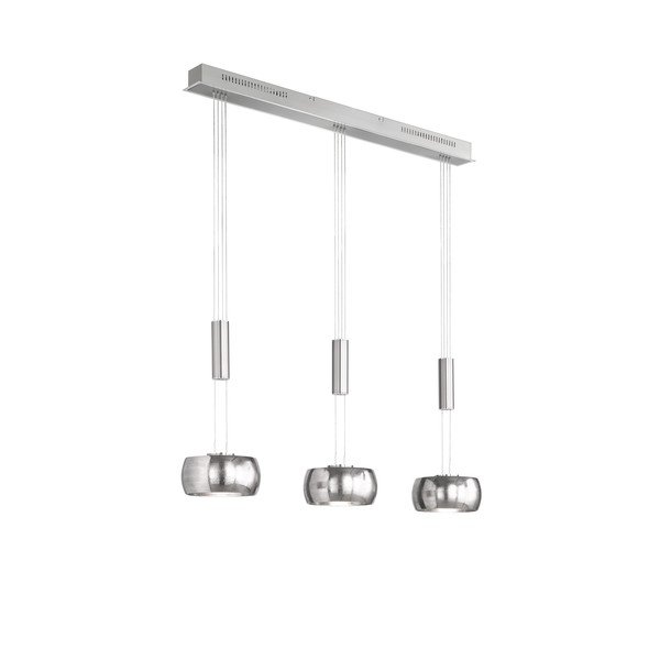 Metalna LED viseća svjetiljka s mogućnosti zatamnjivanja u srebrnoj boji Colette – Fischer & Honsel