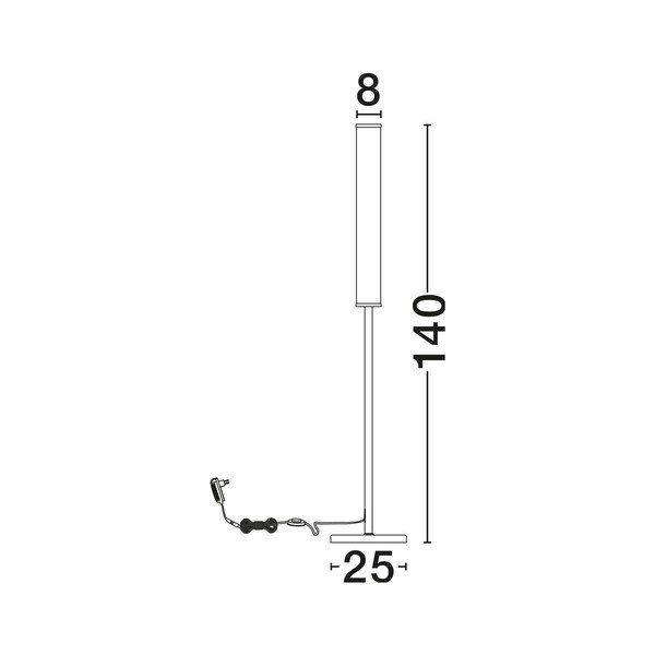 Bijela/mjedena LED stojeća svjetiljka u mramornom dekoru (visina 140 cm) Nolia – Nova Luce-image-2