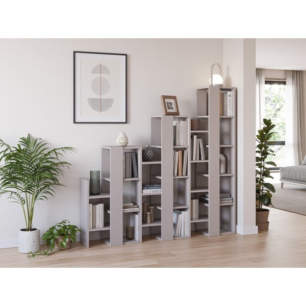 Sivi/bež regal 158x151 cm Anissa – Marckeric-image-1