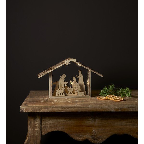 Smeđi svjetlosni ukras s božićnim motivom Yuletide – Star Trading-image-3