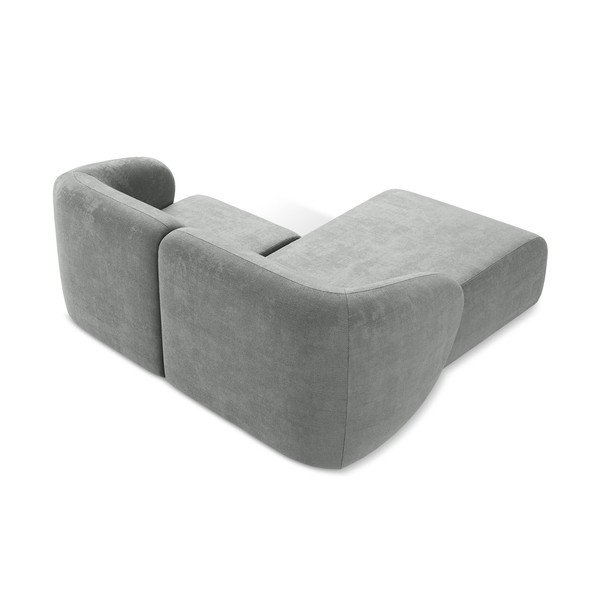 Siva kutna garnitura od šenila (s lijevim kutom/s ležaljkom) Lani – Makamii-image-3