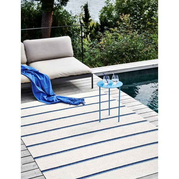 Plavi/krem unutarnji i vanjski tepih 70x90 cm Olle Blue Vanilla – Pappelina-image-4