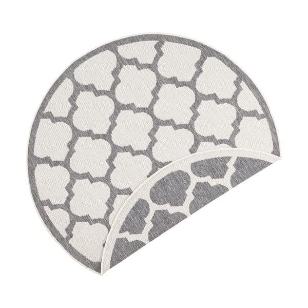 Sivo-krem vanjski tepih NORTHRUGS Palermo, ⌀ 200 cm