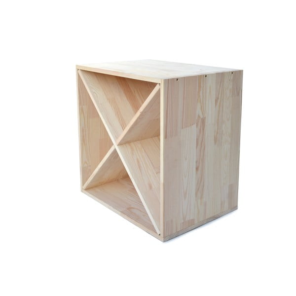 Držač za boce vina od masivnog bora u prirodnoj boji broj boca 24 kom – Bonami Essentials-image-3