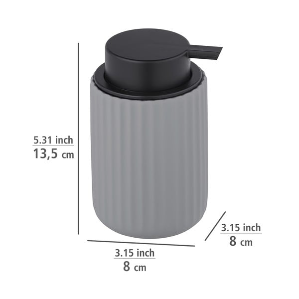 Sivi keramički dozator za sapun Wenko Belluno-image-3