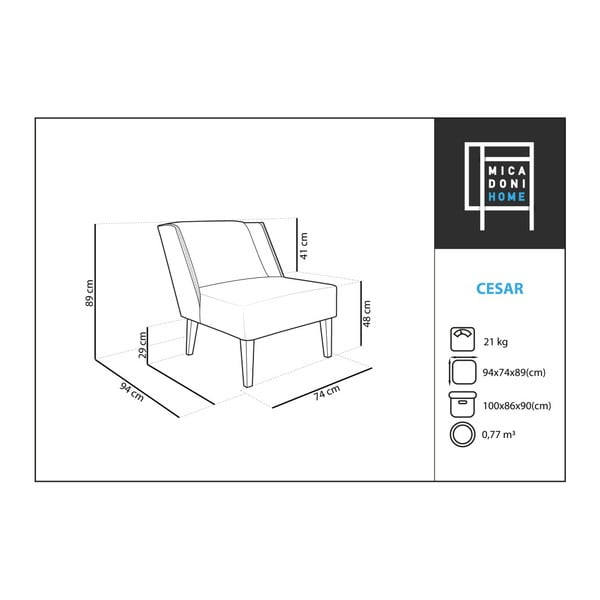 Crna stolica Micadoni Home Cesar-image-1