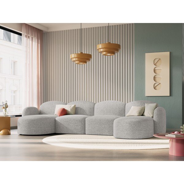 Svijetlo siva kutna garnitura Blair – Micadoni Home-image-1