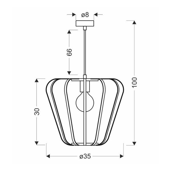 Crna metalna viseća lampa ø 35 cm Jonas - Candellux Lighting-image-2