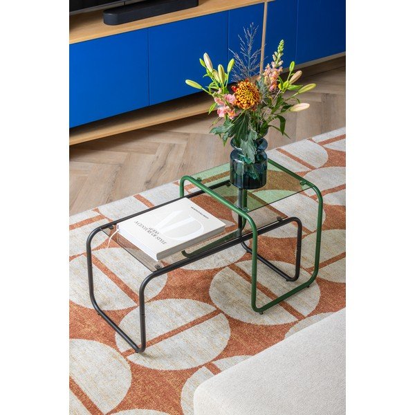 Pomoćni stol sa staklenom pločom stola 40x50 cm Ventana – Leitmotiv-image-1