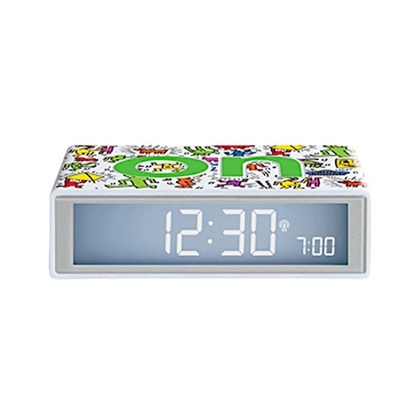 Digitalna/stolna budilica Flip+ Lexon x Keith Haring - Happy – Lexon