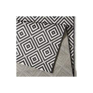 Crno-bijeli vanjski tepih NORTHRUGS Karo, 80 x 200 cm