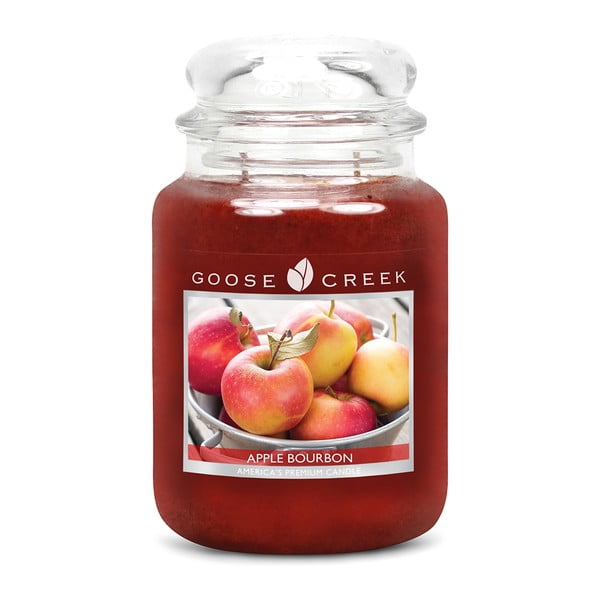 Mirisna svijeća u staklenoj posudi Goose Creek Apple bourbon, 150 sati gorenja