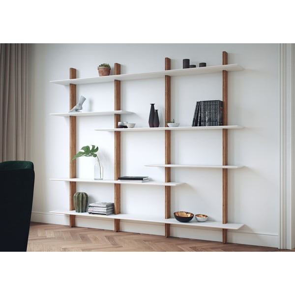 Bijeli regal s hrastovom konstrukcijom Tenzo Bridge-image-4