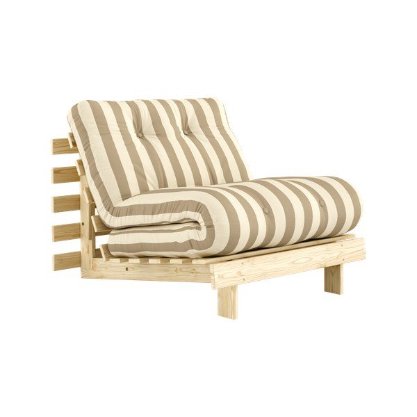 Bež/krem futon/drvena fotelja Roots – Karup