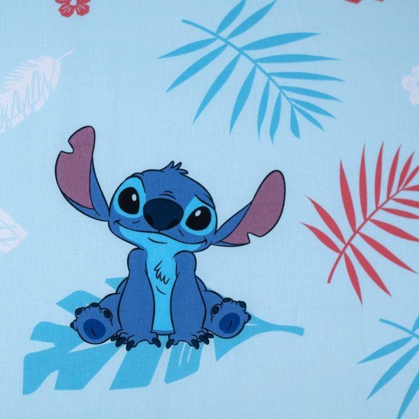 Plava pamučna dječja plahta s gumom za krevet za jednu osobu 90x200 cm Lilo & Stitch "Blue" – Jerry Fabrics-image-2