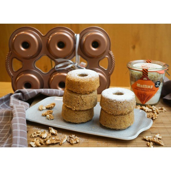 Kalup za 6 mini torta u bakrenoj boji Nordic Ware Angel, 1,4 l-image-1