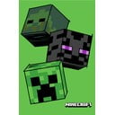 Zelena deka za bebe od flisa 100x150 cm Minecraft "The Mobs" – Jerry Fabrics