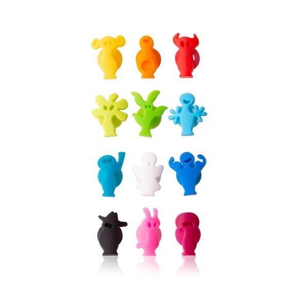 Silikonske oznake za razlikovanje čaša u setu Paty people – VacuVin