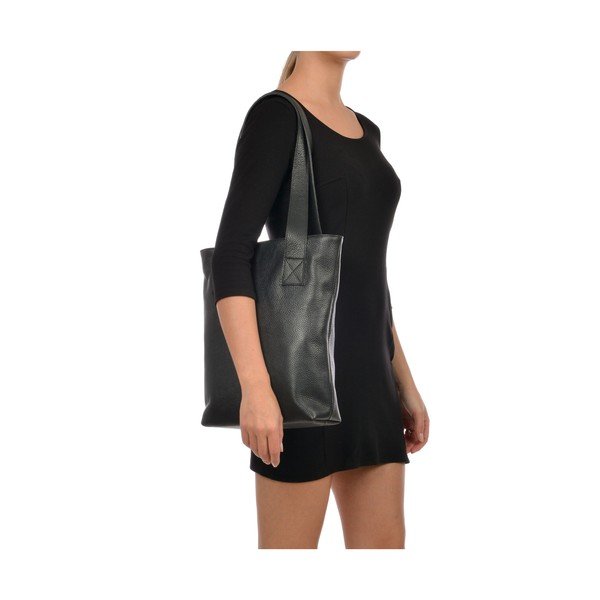 Kupovina crne kožne torbice Mangotti Bags Agatha-image-4