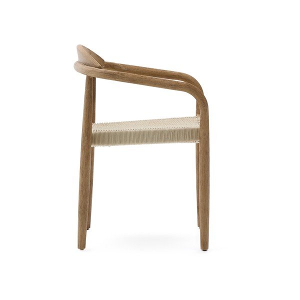 Bež/u prirodnoj boji blagovaonska stolica od masivnog drveta Nina – Kave Home-image-3