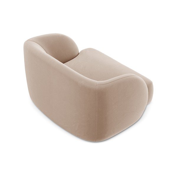 Bež baršunasti fotelja Miley – Micadoni Home-image-4
