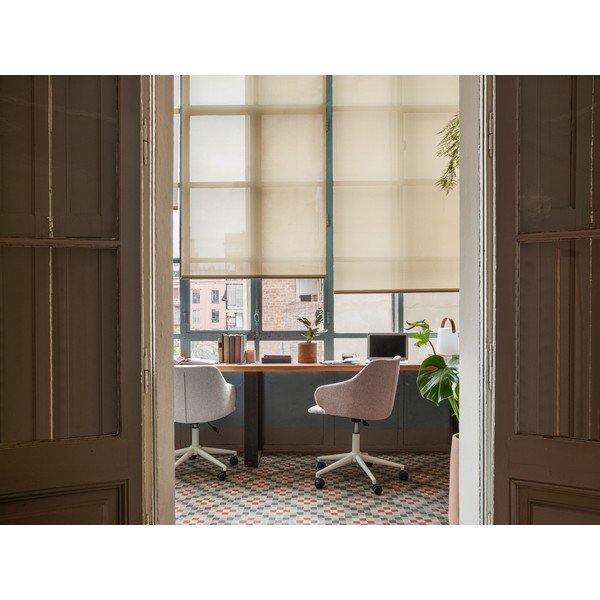 Svijetlo ružičasta uredska stolica Kave Home Einara-image-4