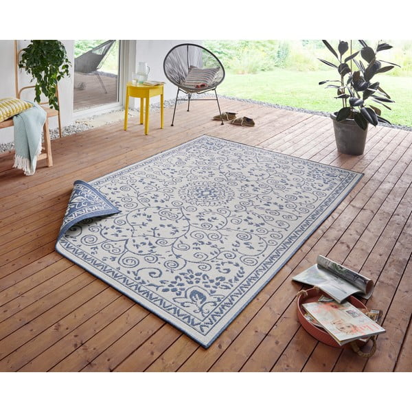 Plavo-krem vanjski tepih NORTHRUGS Leyte, 160 x 230 cm-image-1