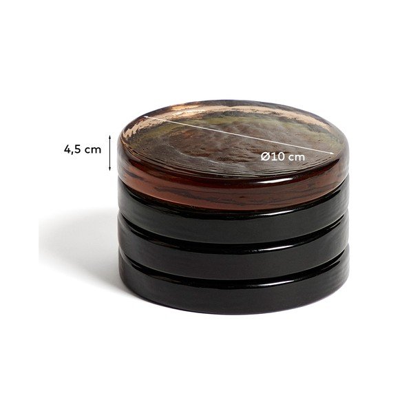 Tamno smeđi stakleni podmetač za čaše Obila – Kave Home-image-4