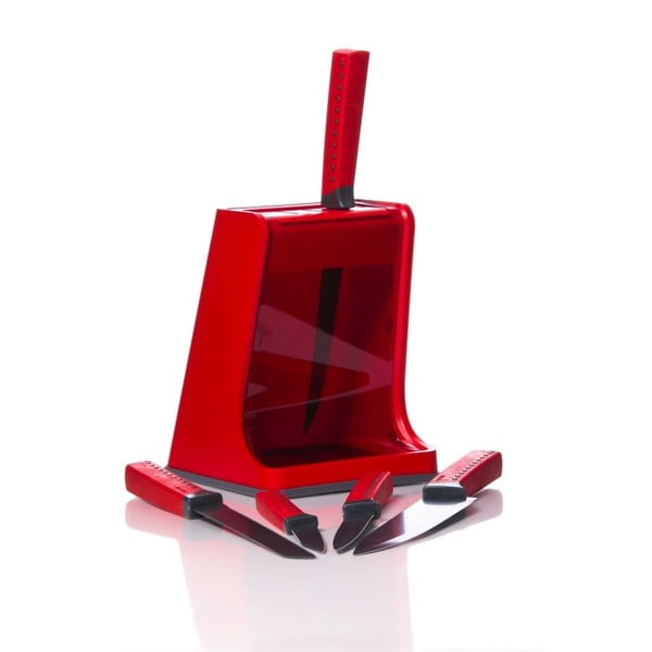 Set crvenog bloka noževa i 5 crvenih noževa-image-2