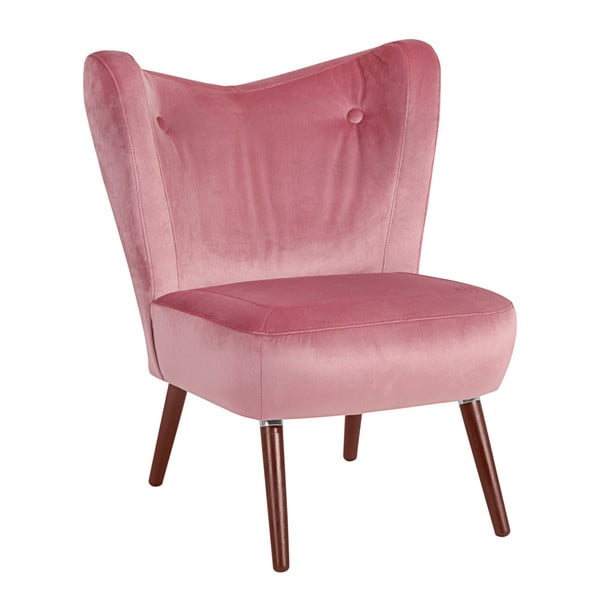 Ružičasta fotelja Max Winzer Sari Velvet