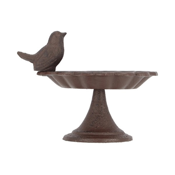 Hranilica za ptice od lijevanog željeza na niskoj podlozi Esschert Design, širine 19,2 cm-image-2