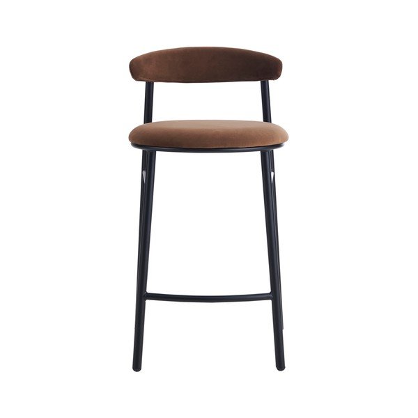 Smeđa metalna barska stolica (visine sjedala 66 cm) Doggi – Ellos Home-image-4
