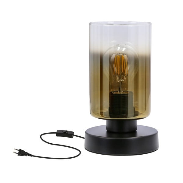 Crna stolna lampa sa staklenim sjenilom (visina 20 cm) Aspra – Candellux Lighting-image-3