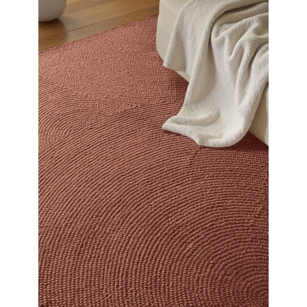 Ručno rađen vunen tepih boje terakote 160x230 cm Calmio – Hanse Home-image-2