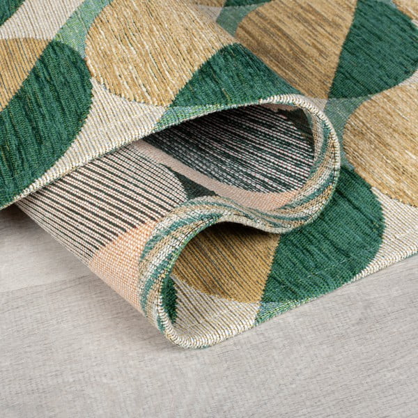 Žuti /zeleni tepih 120x170 cm Carlos Circle Geo – Flair Rugs-image-2