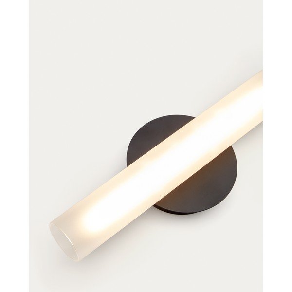 Crno-bijela LED zidna lampa Vauxall – Kave Home-image-2