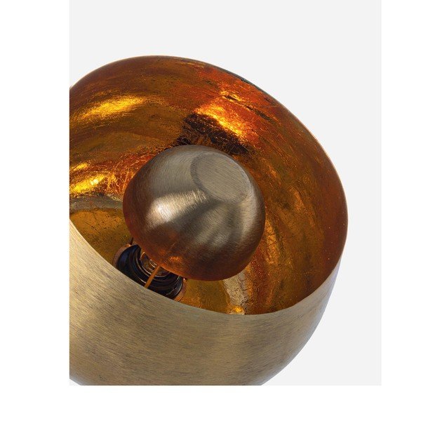 Metalna stolna lampa u zlatnoj boji s metalnim sjenilom (visina 24,5 cm) Ishan – Bizzotto-image-2