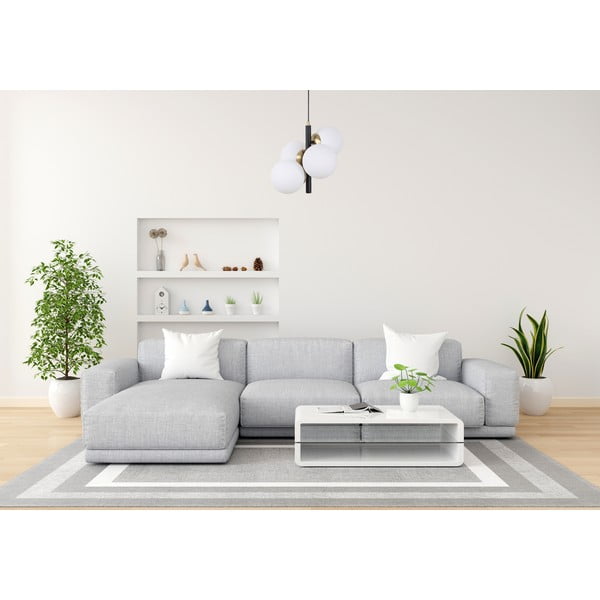 Bijela/crna viseća svjetiljka sa staklenim sjenilom ø 15 cm Forte – Squid Lighting-image-1