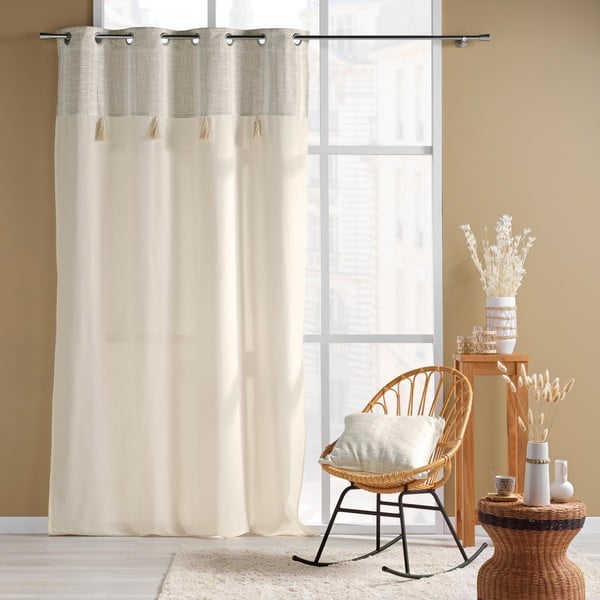 Zavjesa u prirodnoj boji 140x240 cm Island – douceur d'intérieur-image-1