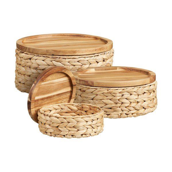 Košare u setu 3 kom od vodenog zumbula ø 30x15 cm Botofte – House Nordic-image-4