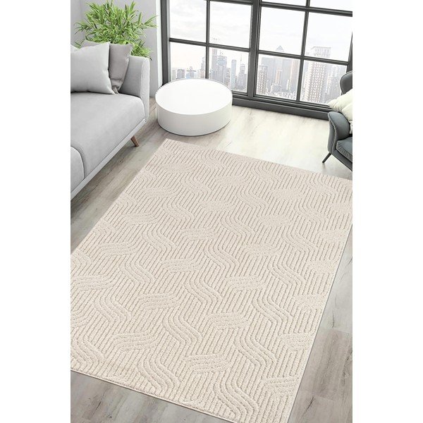 Krem periv tepih 150x230 cm Loopy – Mila Home-image-1