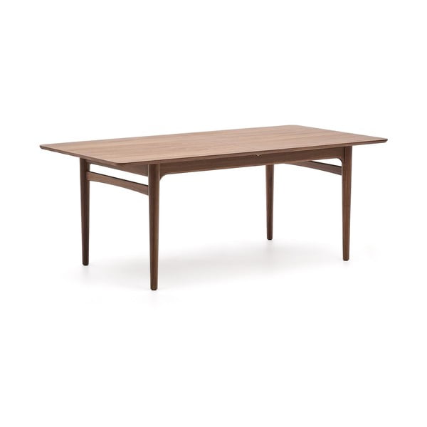 Proširiv blagovaonski stol s dodatnom pločom u dekoru oraha 100x200 cm Elan – Kave Home-image-2