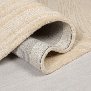 Bež vuneni tepih Flair Rugs Lino Leaf, 120 x 170 cm