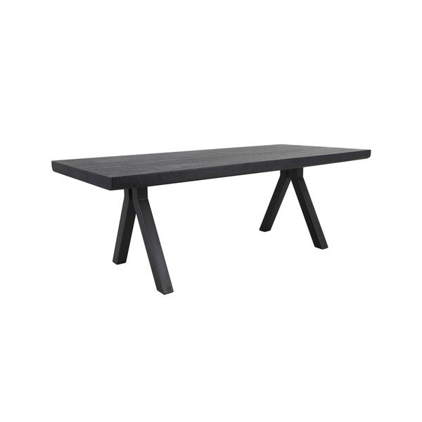 Crni blagovaonski stol 100x220 cm Muden – Light & Living-image-2