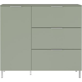 Svijetlo zelena niska komoda 109x98 cm Kenora - Germania