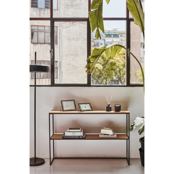 Konzolni stol u dekoru hrasta 120x30 cm Yona - Kave Home-image-1