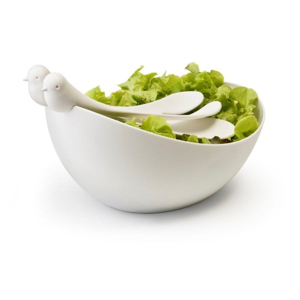 Bijeli set za salatu Quality&CO Sparrow Salad Bowl